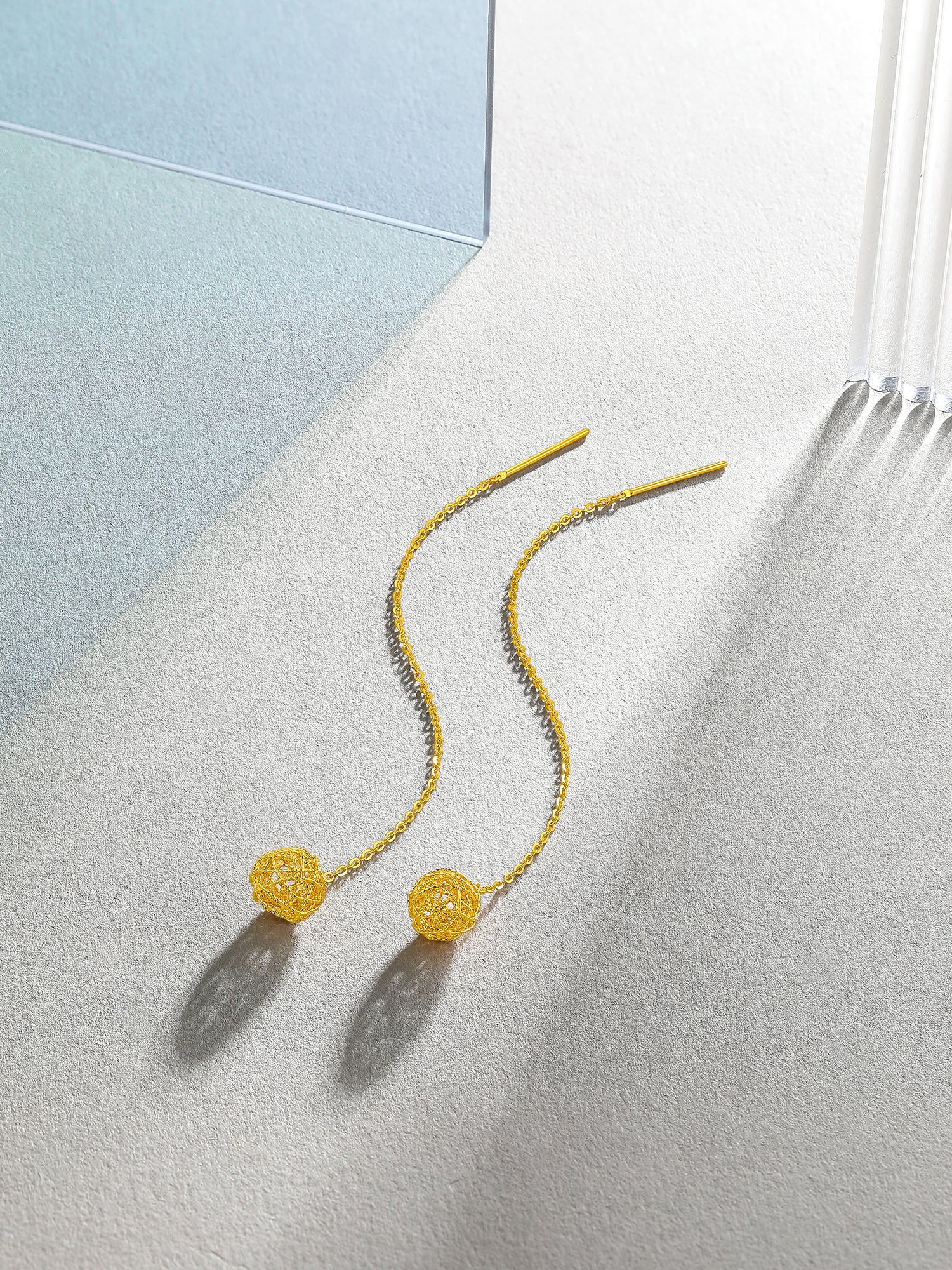 "infinite" 24K Gold Earrings 1.83-2.13g A0910255