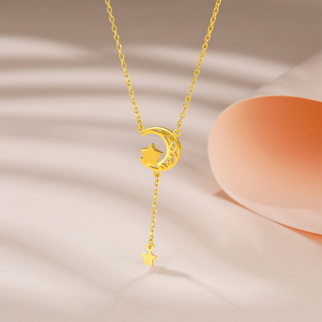 999 24K Gold Pendant Necklace Star 3.5-4g AA066589
