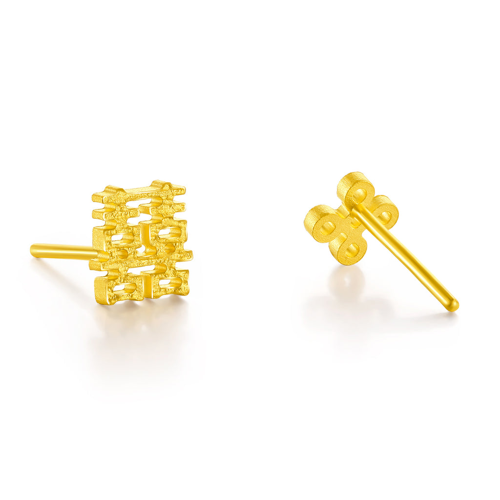 999 24K Gold Earrings 1.1-1.4g AA094686