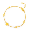999 24K Gold Chain Bracelet Flower 2.9-3.3g AC074753
