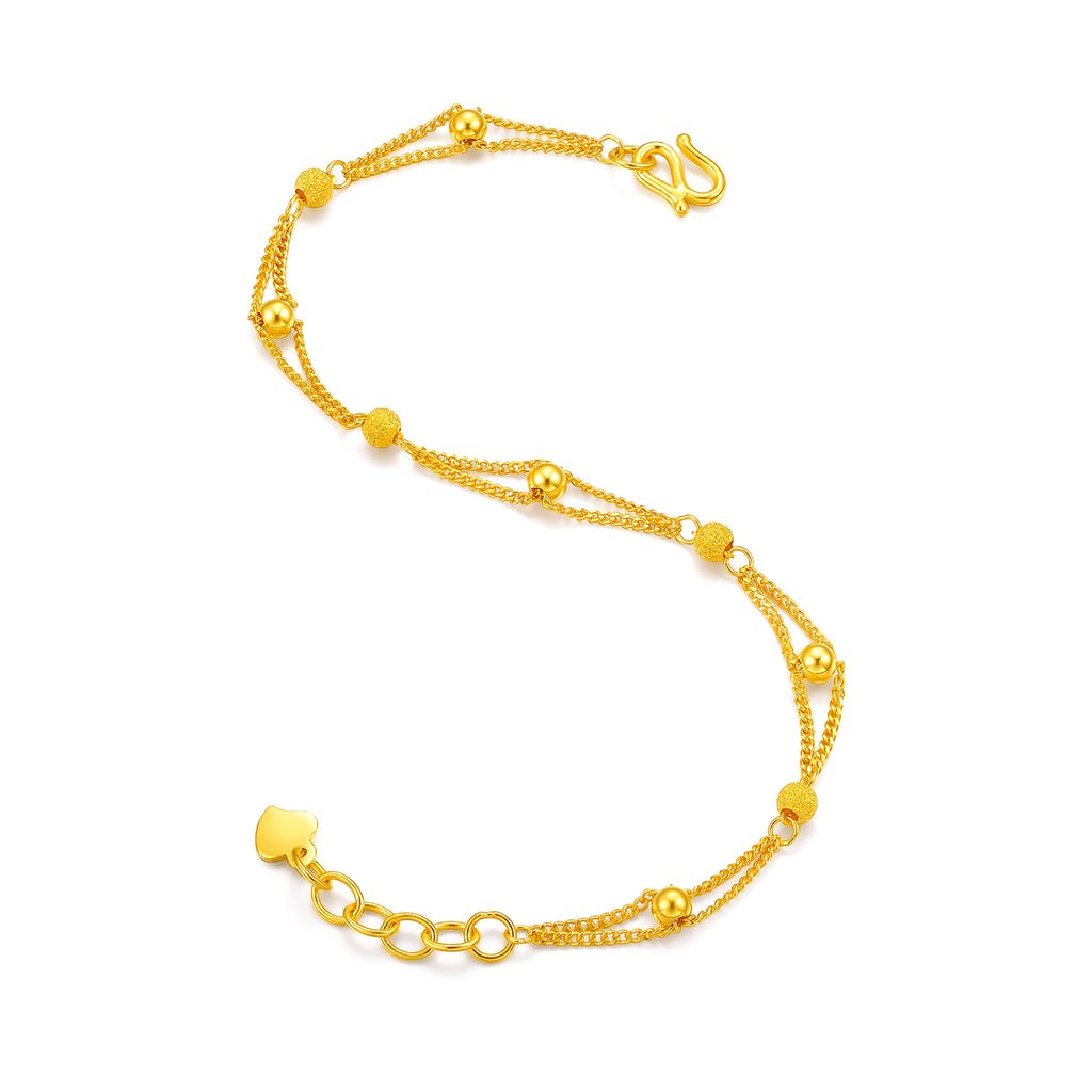 999 24K Gold Chain Bracelet 4.3-4.8g AB073447