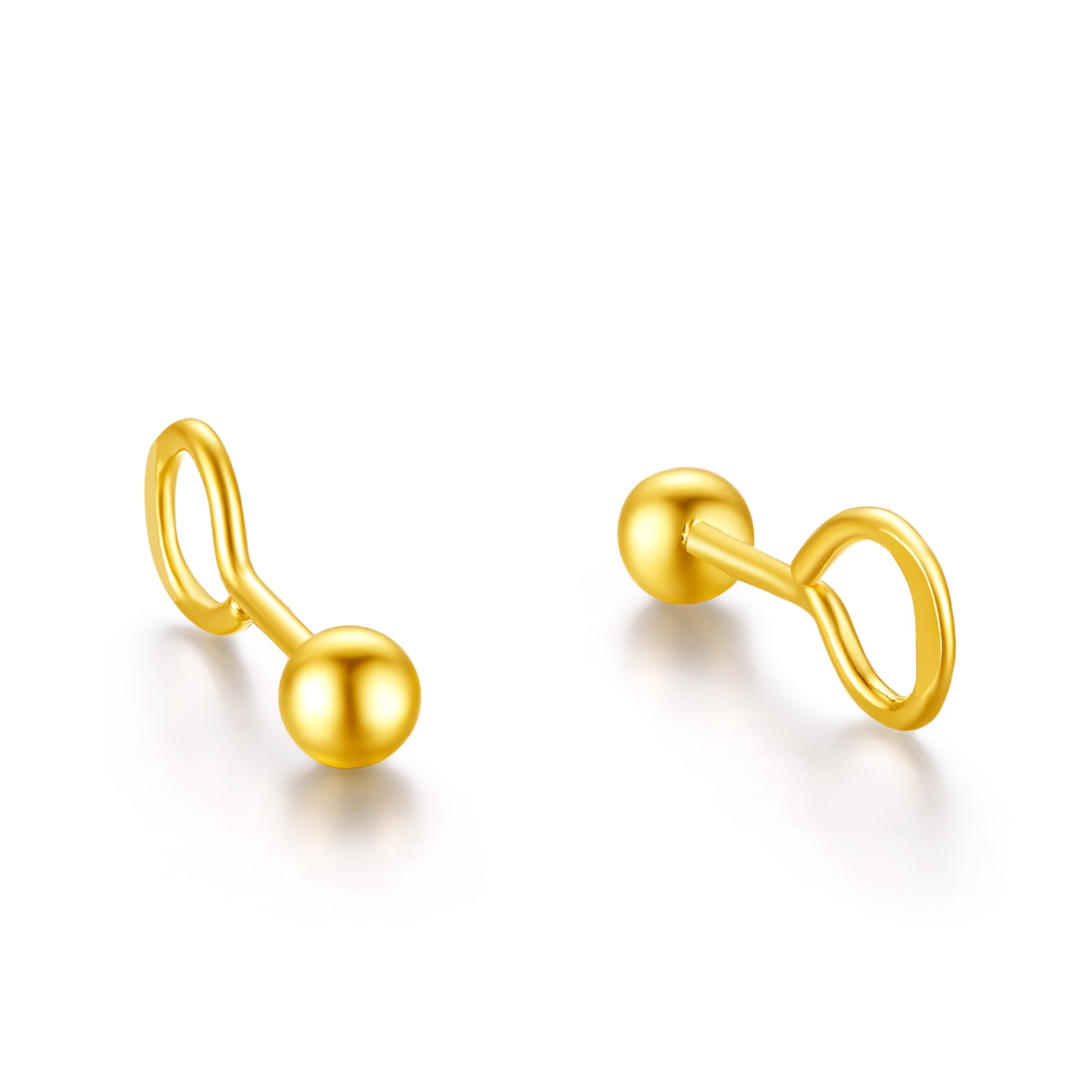 24K Gold Earrings 1.2-1.5g AA090924