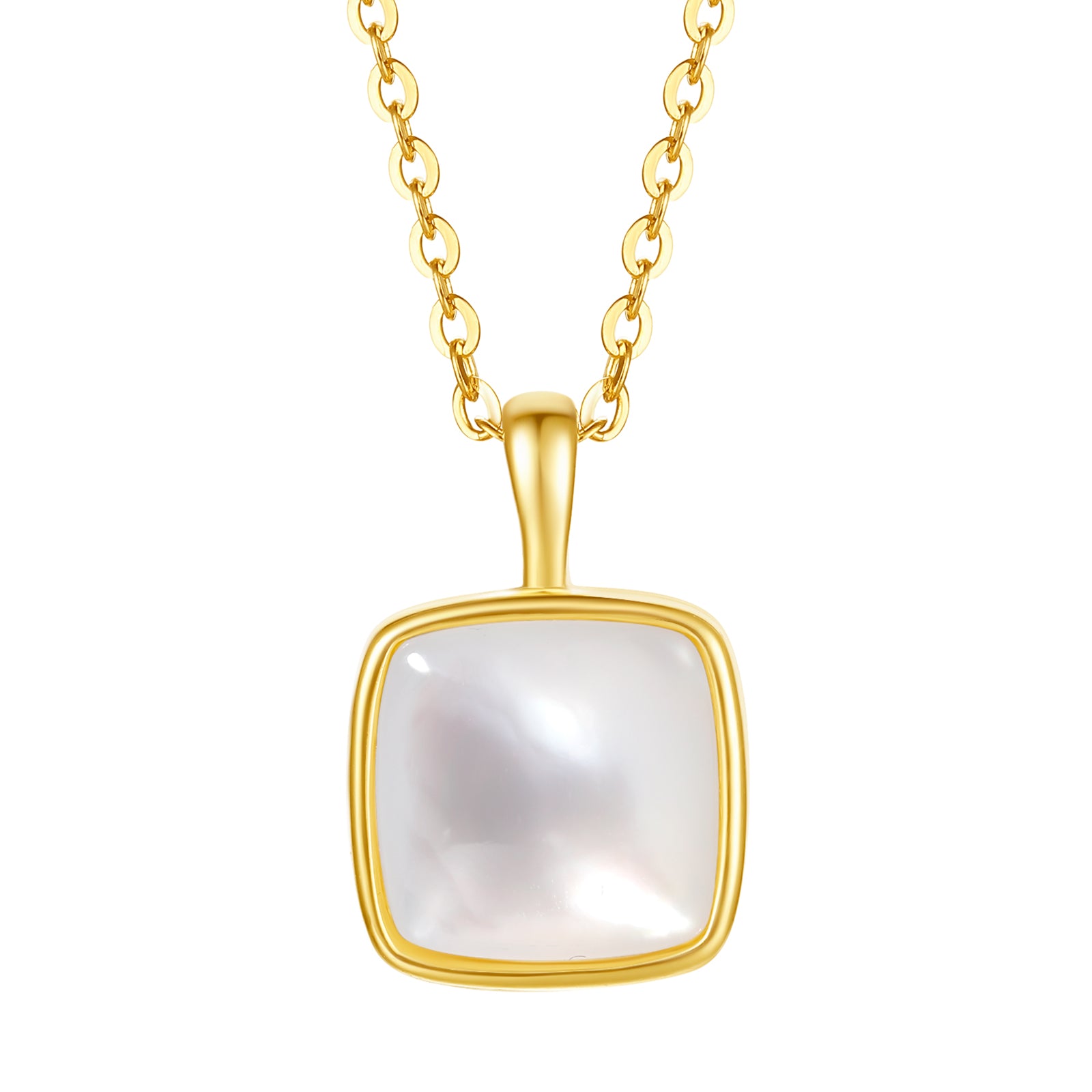 S925 Sterling Silver Pendant Necklace Shell Cubic Zirconia 1.6-3.1g 40+5cm J0614539