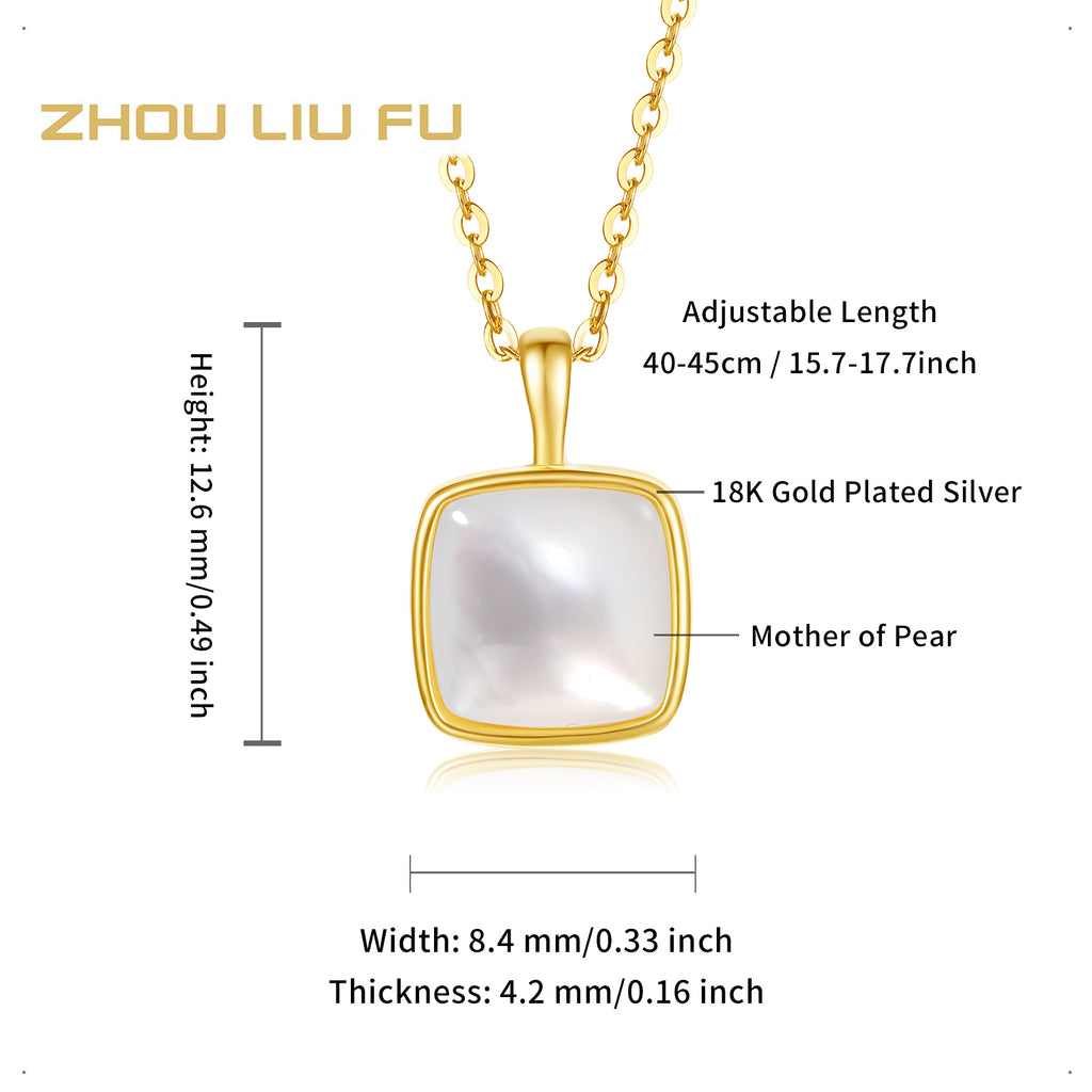 S925 Sterling Silver Pendant Necklace Shell Cubic Zirconia 1.6-3.1g 40+5cm J0614539