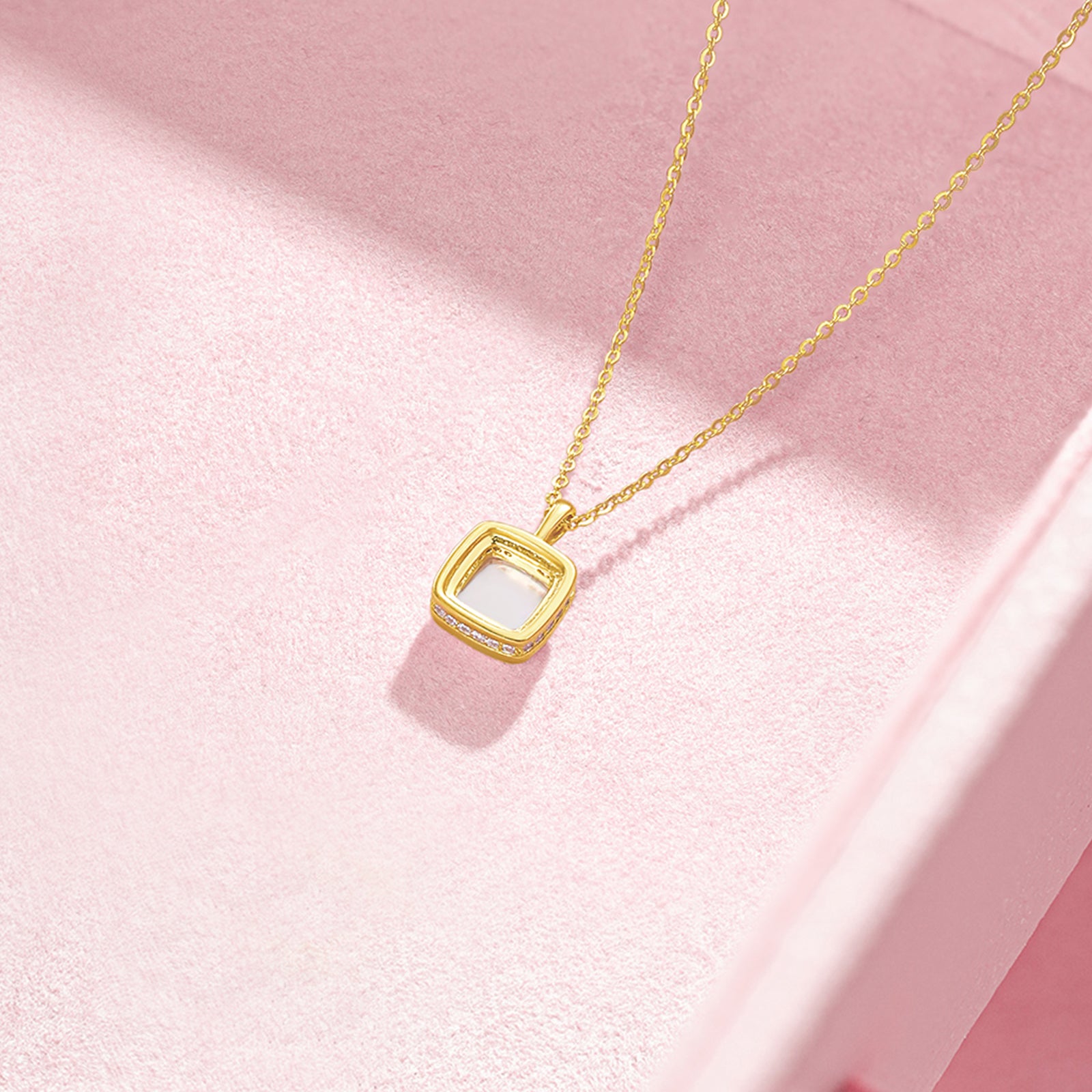 S925 Sterling Silver Pendant Necklace Shell Cubic Zirconia 1.6-3.1g 40+5cm J0614539