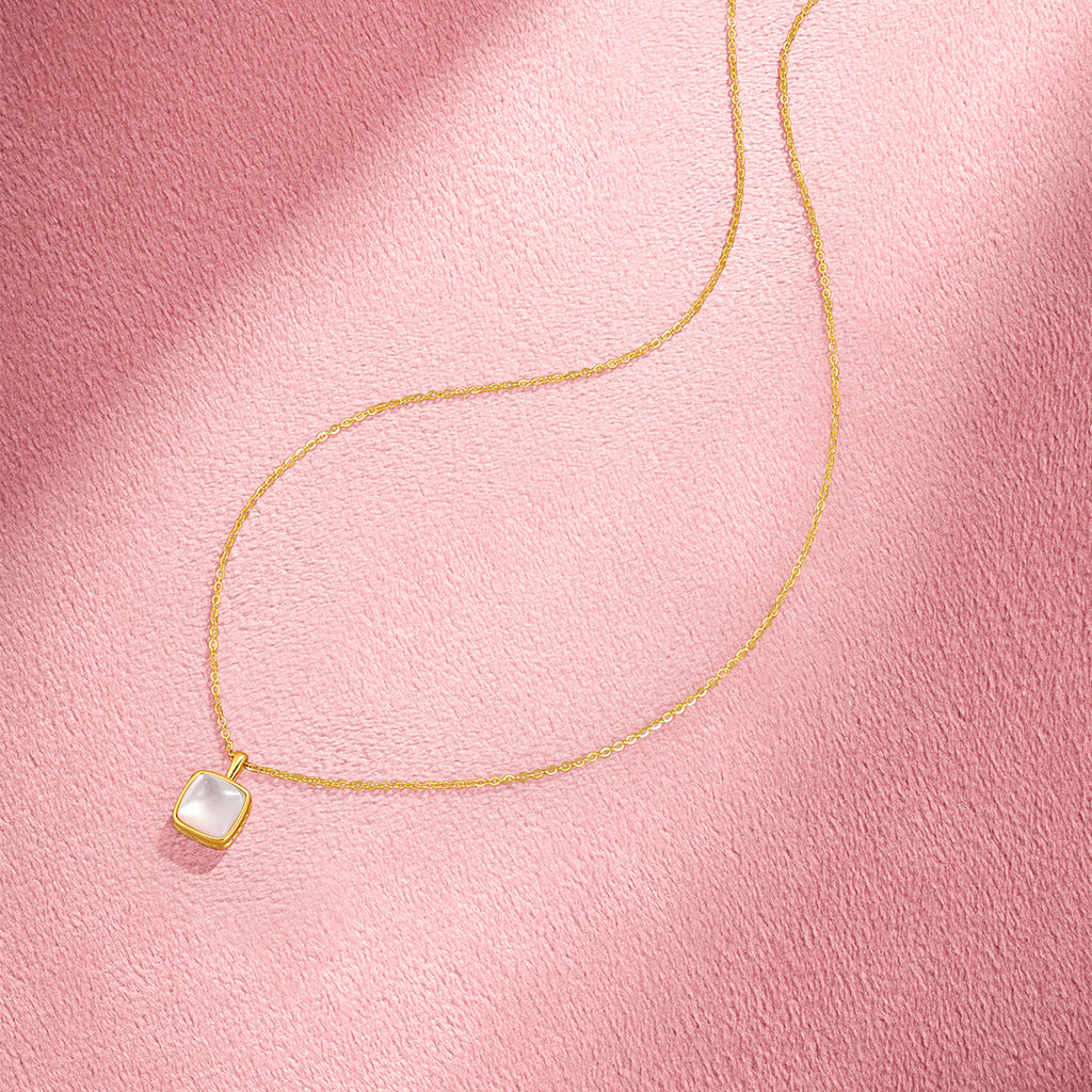 S925 Sterling Silver Pendant Necklace Shell Cubic Zirconia 1.6-3.1g 40+5cm J0614539