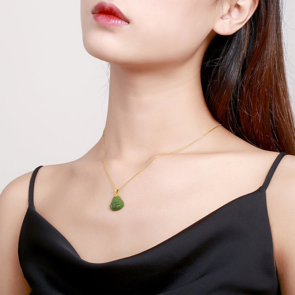 999.9 24K金吊墜 黑天玉 0.35-0.55克 彌勒佛 AAYB046936