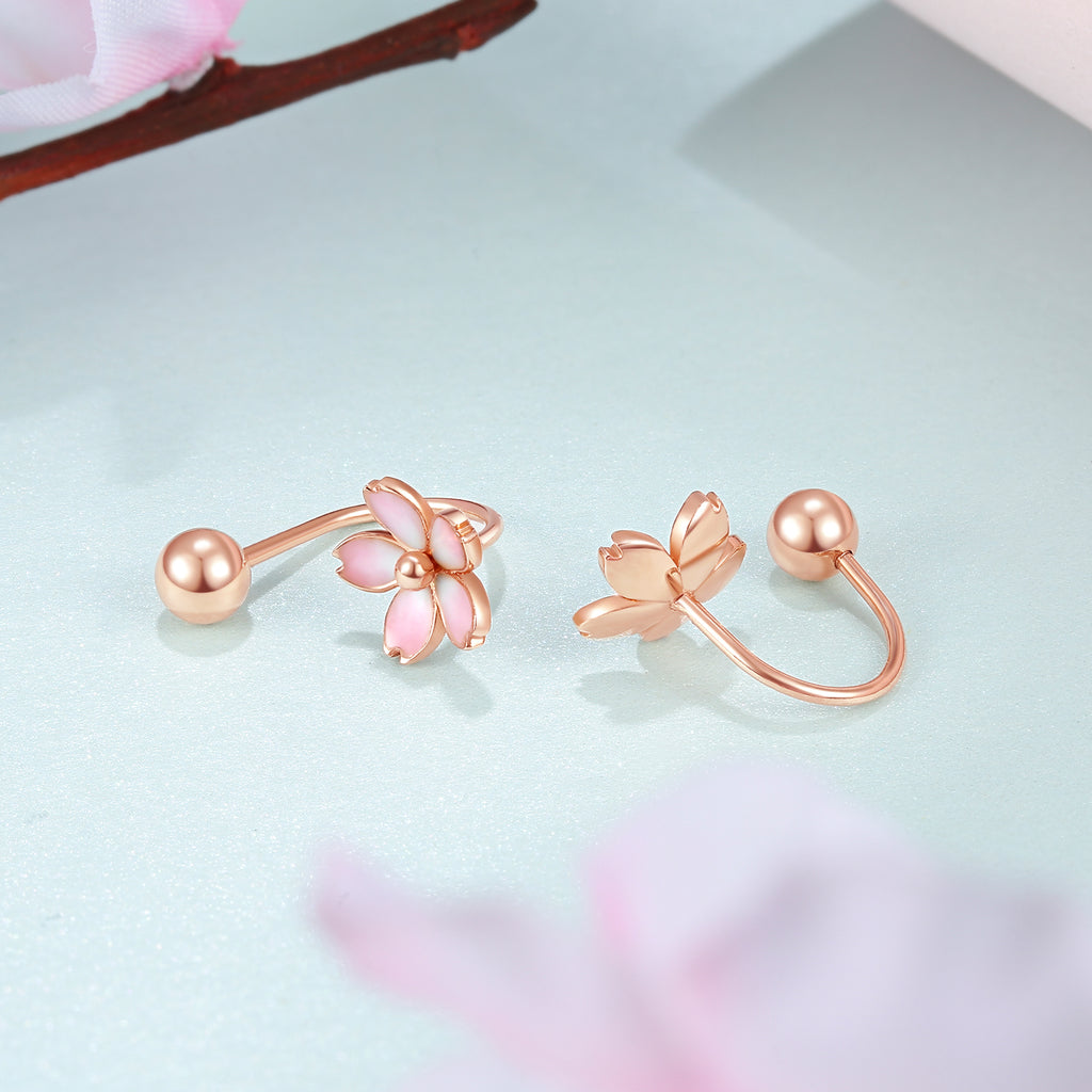 日艺馆 18K Rose Gold Earrings              Flower 1.2-1.6g KIHH096838