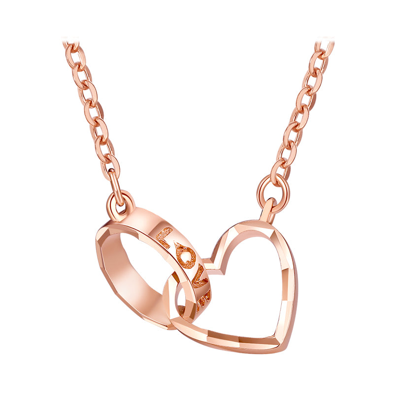 18K Rose Gold Pendant Necklace Heart 2.2-2.5g KI064668
