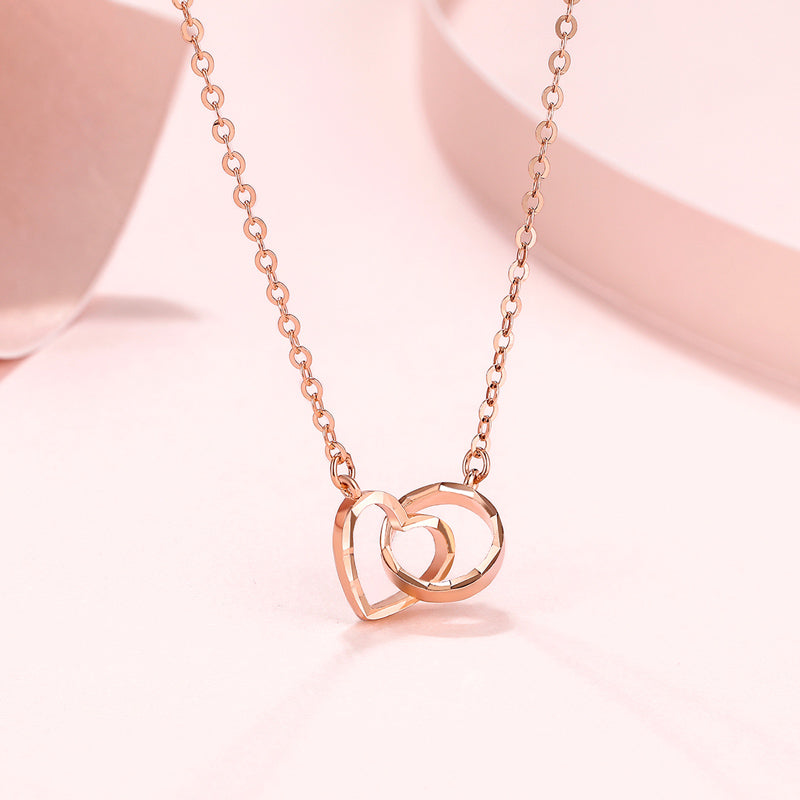 18K Rose Gold Pendant Necklace Heart 2.2-2.5g KI064668