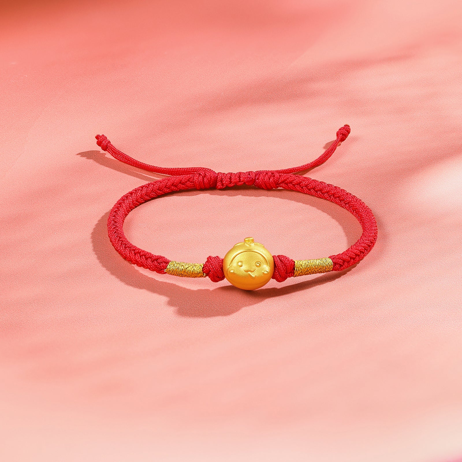 "Chinese Zodiac Snake" 24K Gold String Bracelet Snake 0.7-1g A1714444