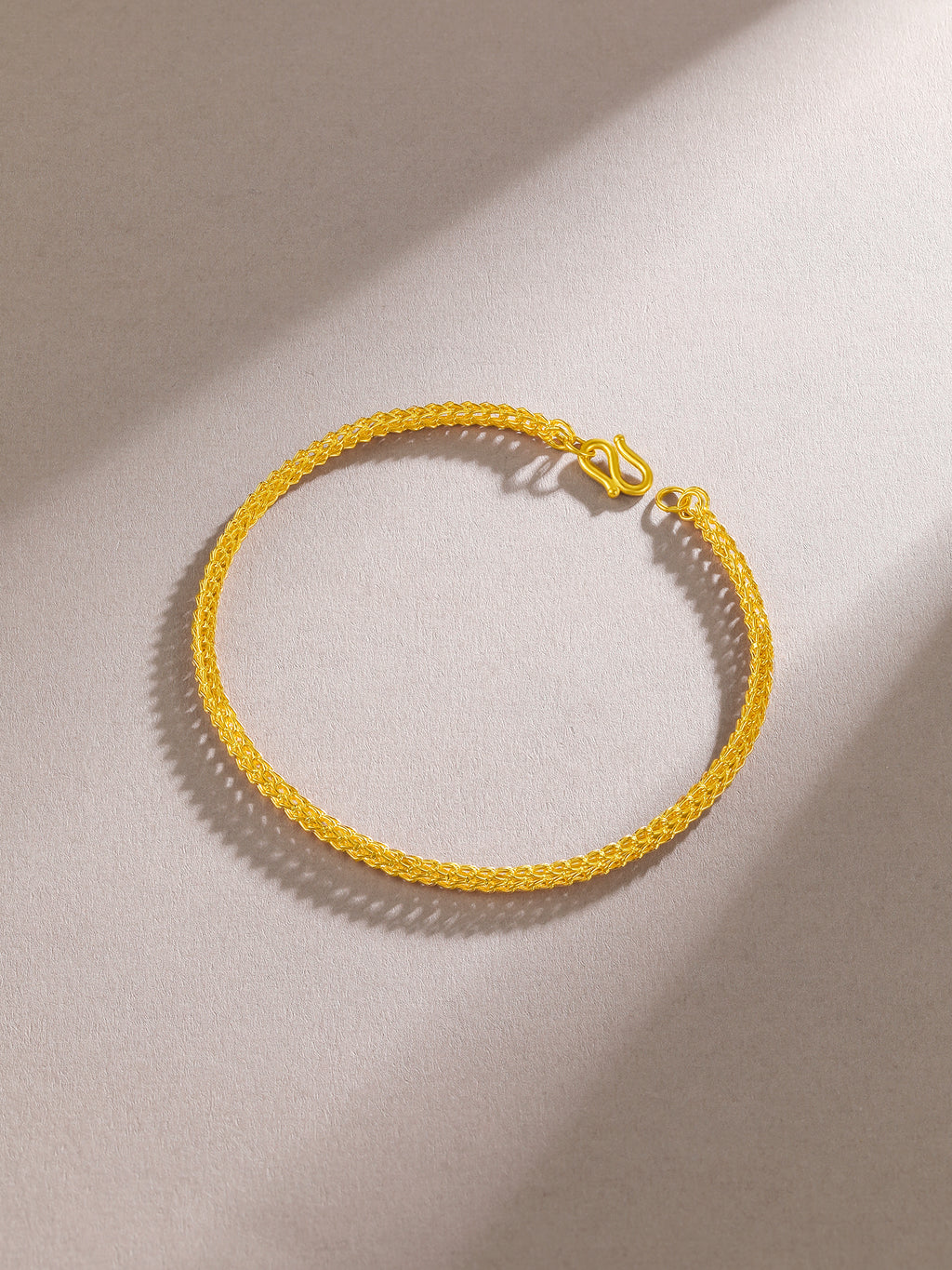 999 24K Gold Chain Bracelet 5.5-7.3g A0710973