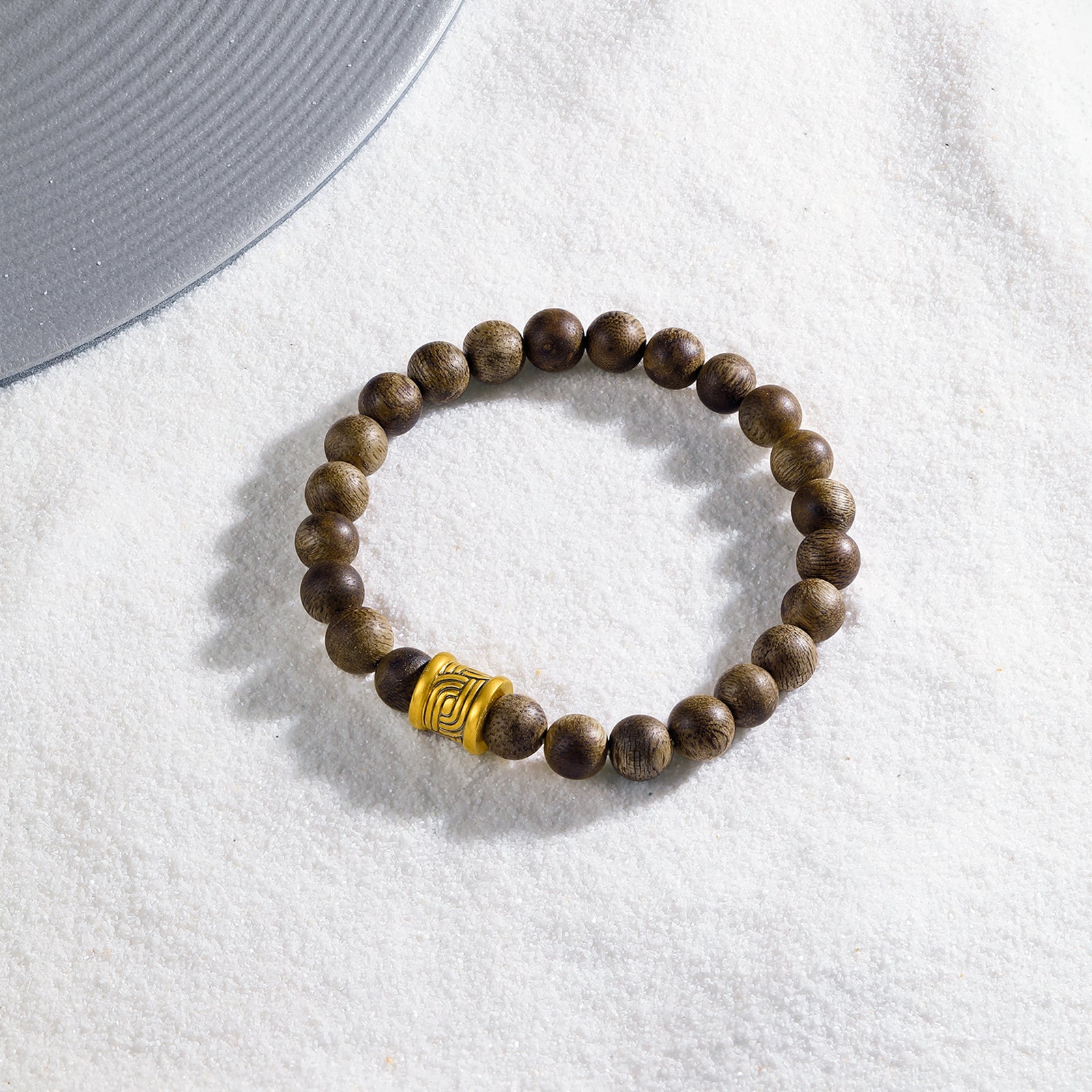 24K Gold Beaded Bracelet Agarwood 1.65-1.95g A1914913