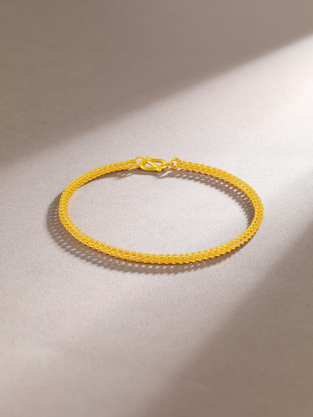999 24K Gold Chain Bracelet 5.5-7.3g A0710973