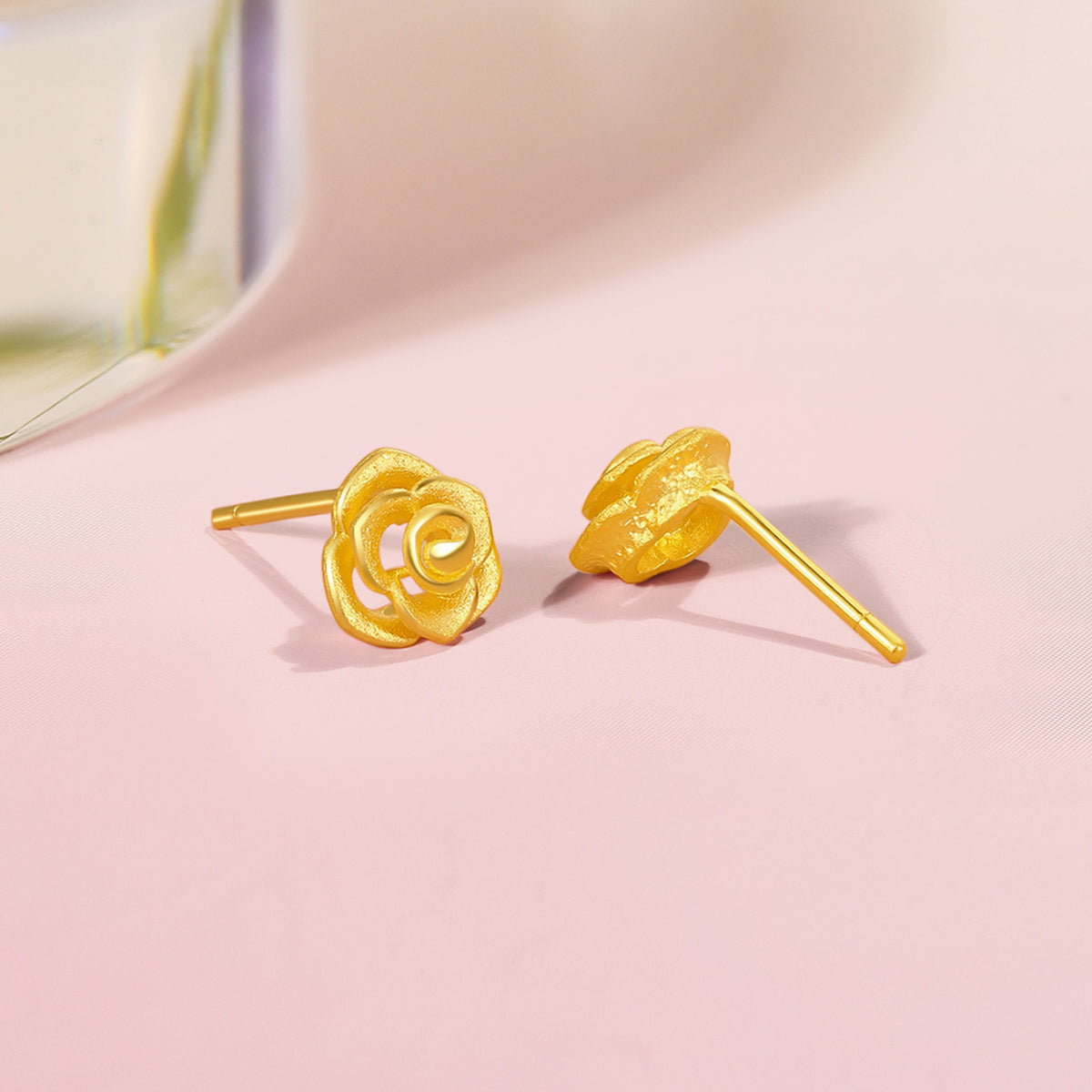 999 24K Gold Earrings Flower 2.3-3g A0911850