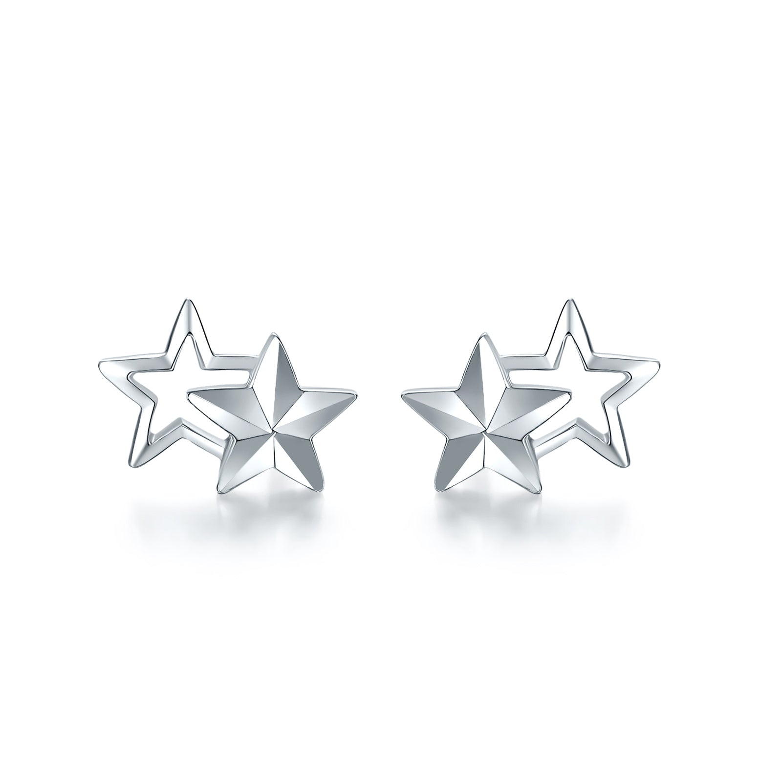 950 Platinum Earrings Star 1.3-1.6g PT093963