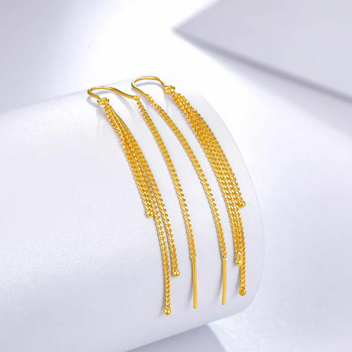 999 24K Gold Earrings 4.7-5.1g AA091678