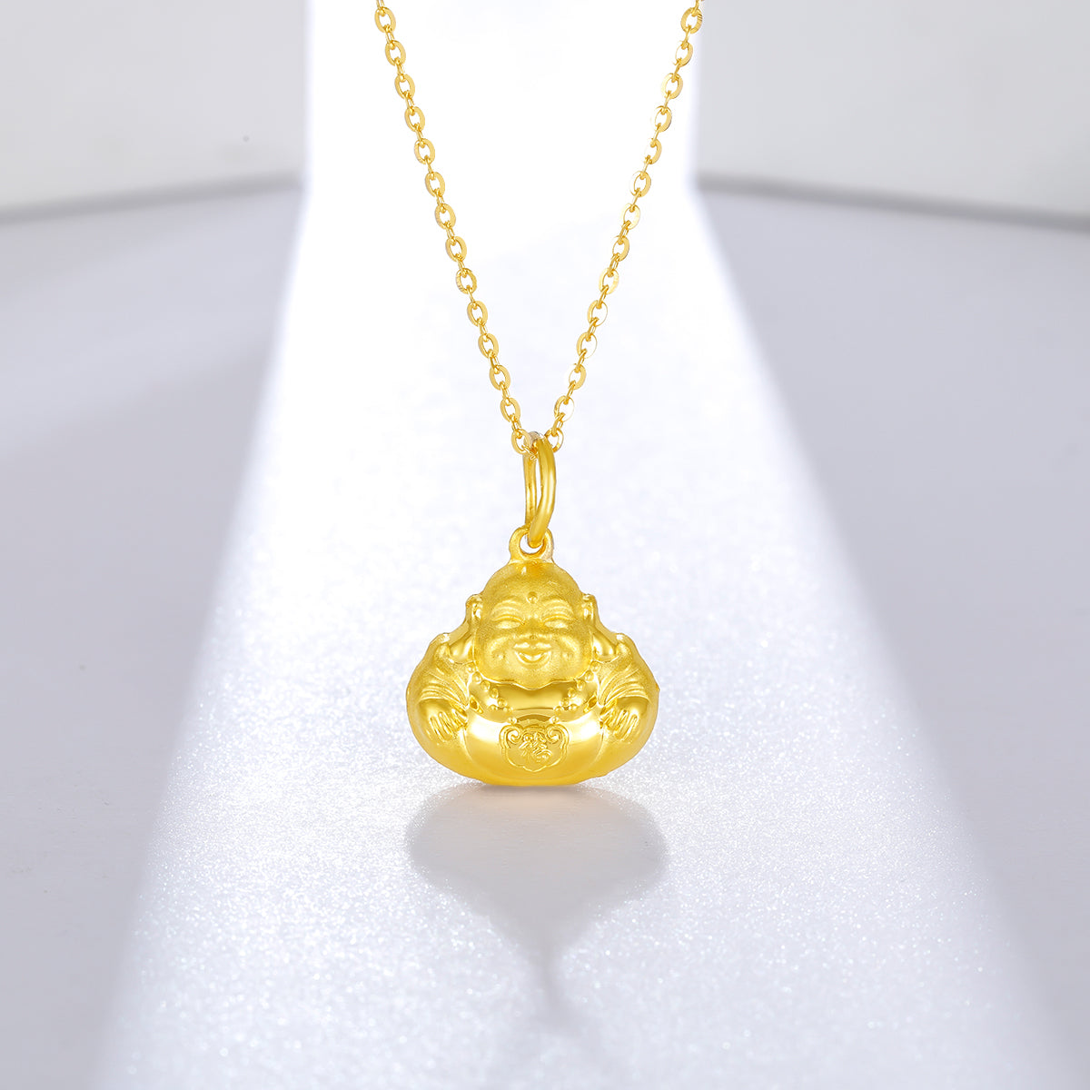 999 24K Gold Pendant Maitreya Buddha 2-2.3g AA041339