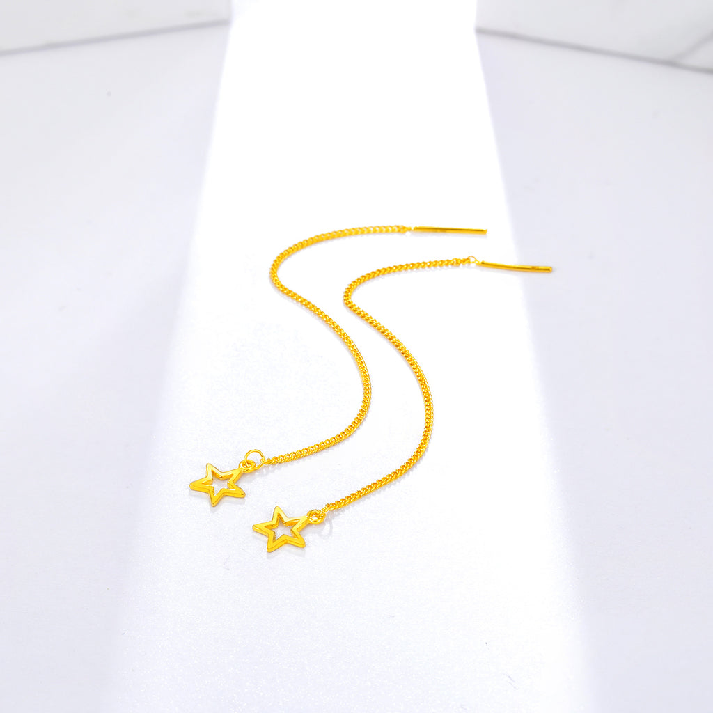 999 24K Gold Earrings 1.8-2.1g AA091342