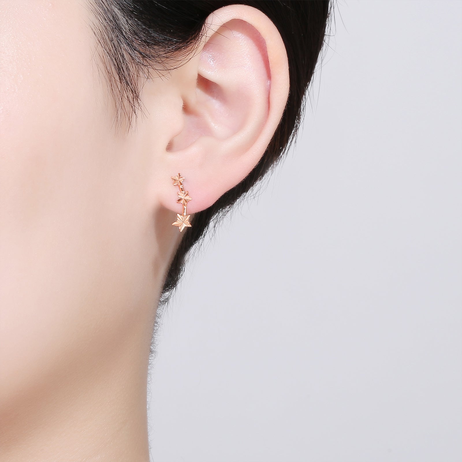 18K Rose Gold Earrings Star 0.7-1g KI094612