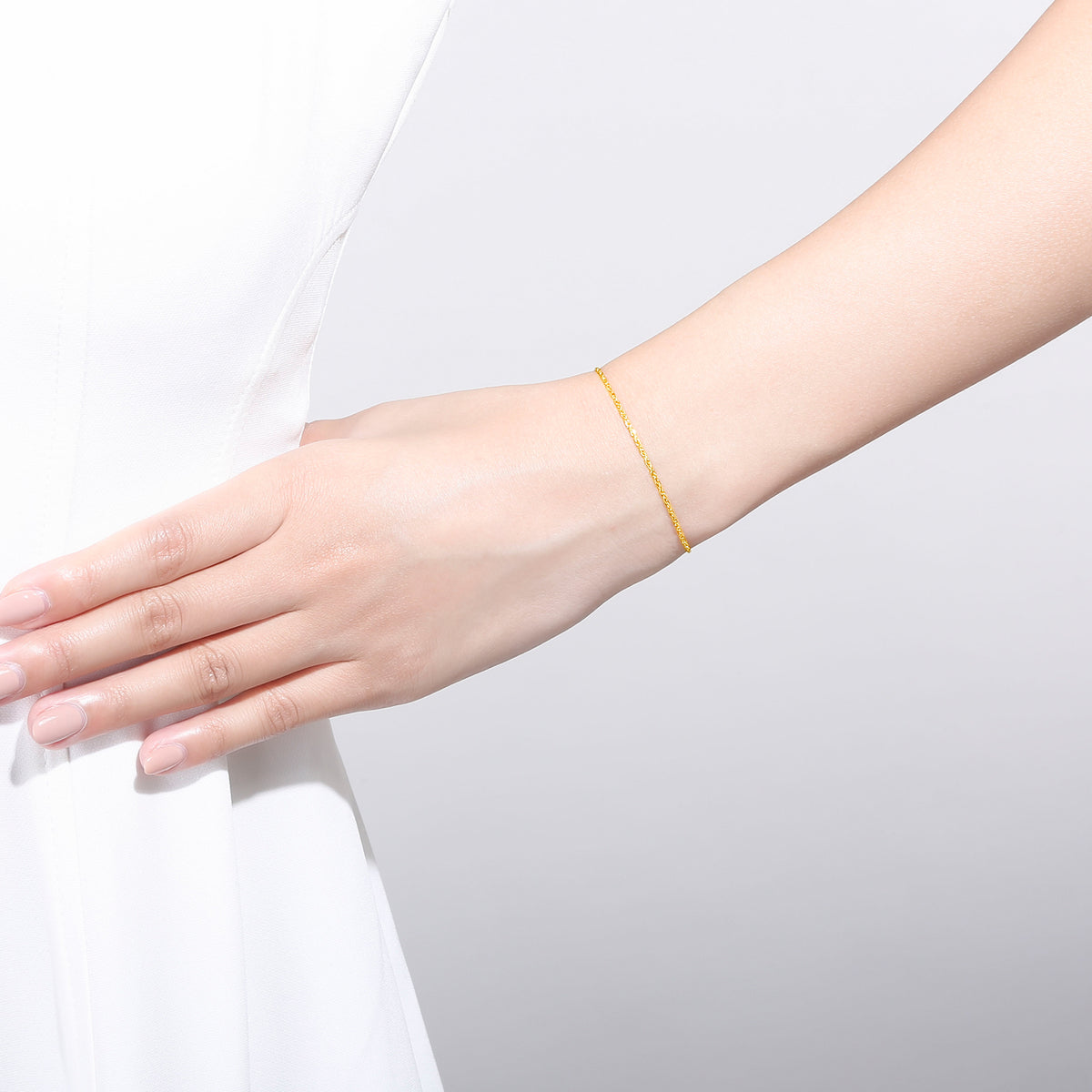 999 24K Gold Chain Bracelet 1.6-2g AA072175