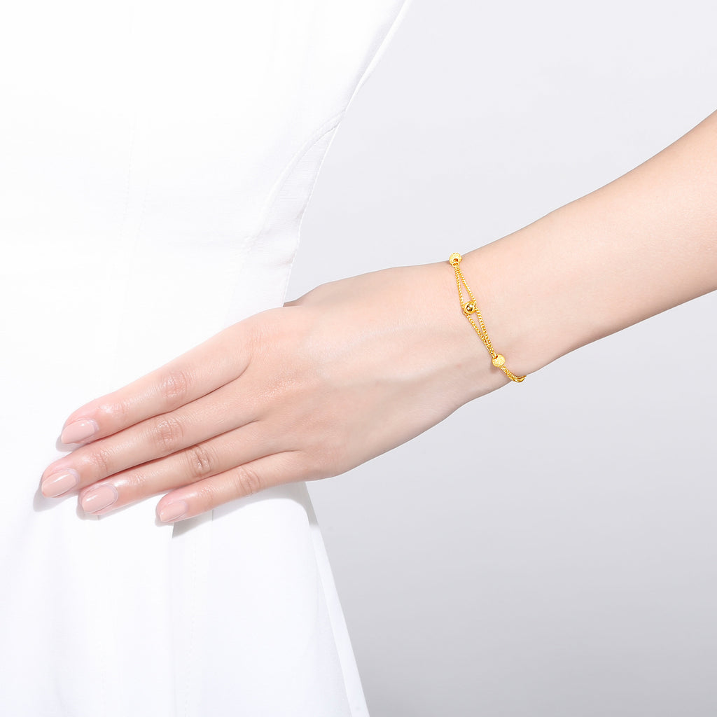 999 24K Gold Chain Bracelet 5.3-5.8g AA072322