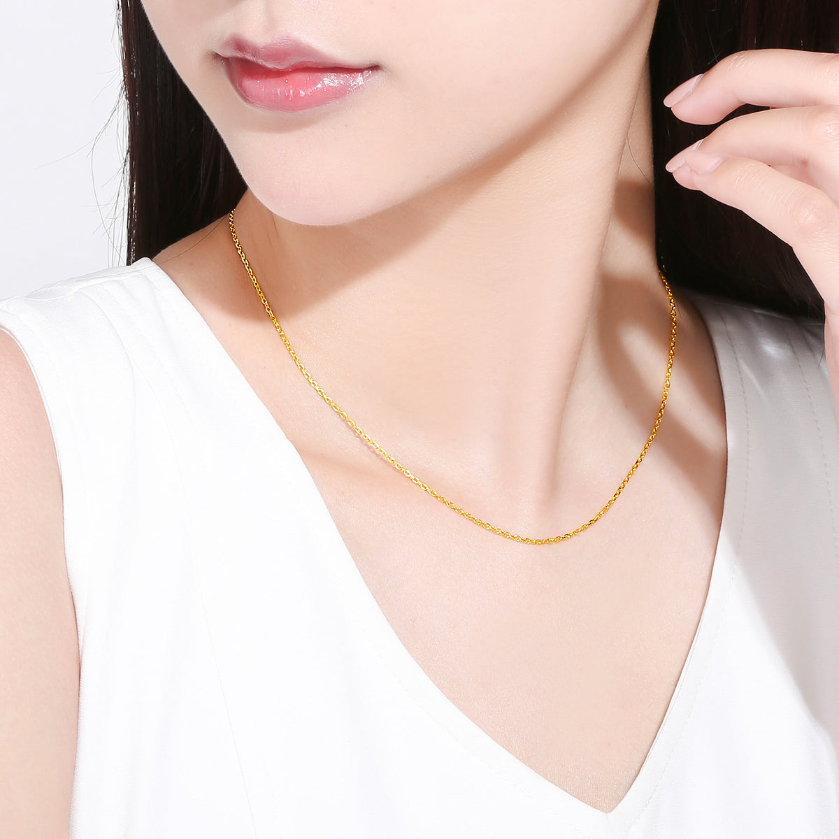 999 24K Gold Necklace 3.8-4.3g AA052174