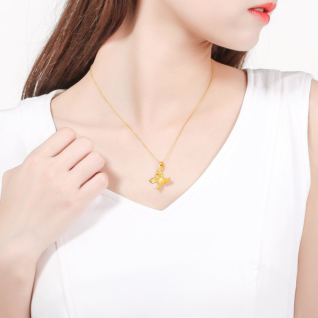 999 24K Gold Pendant Butterfly 1.5-1.8g AA044214