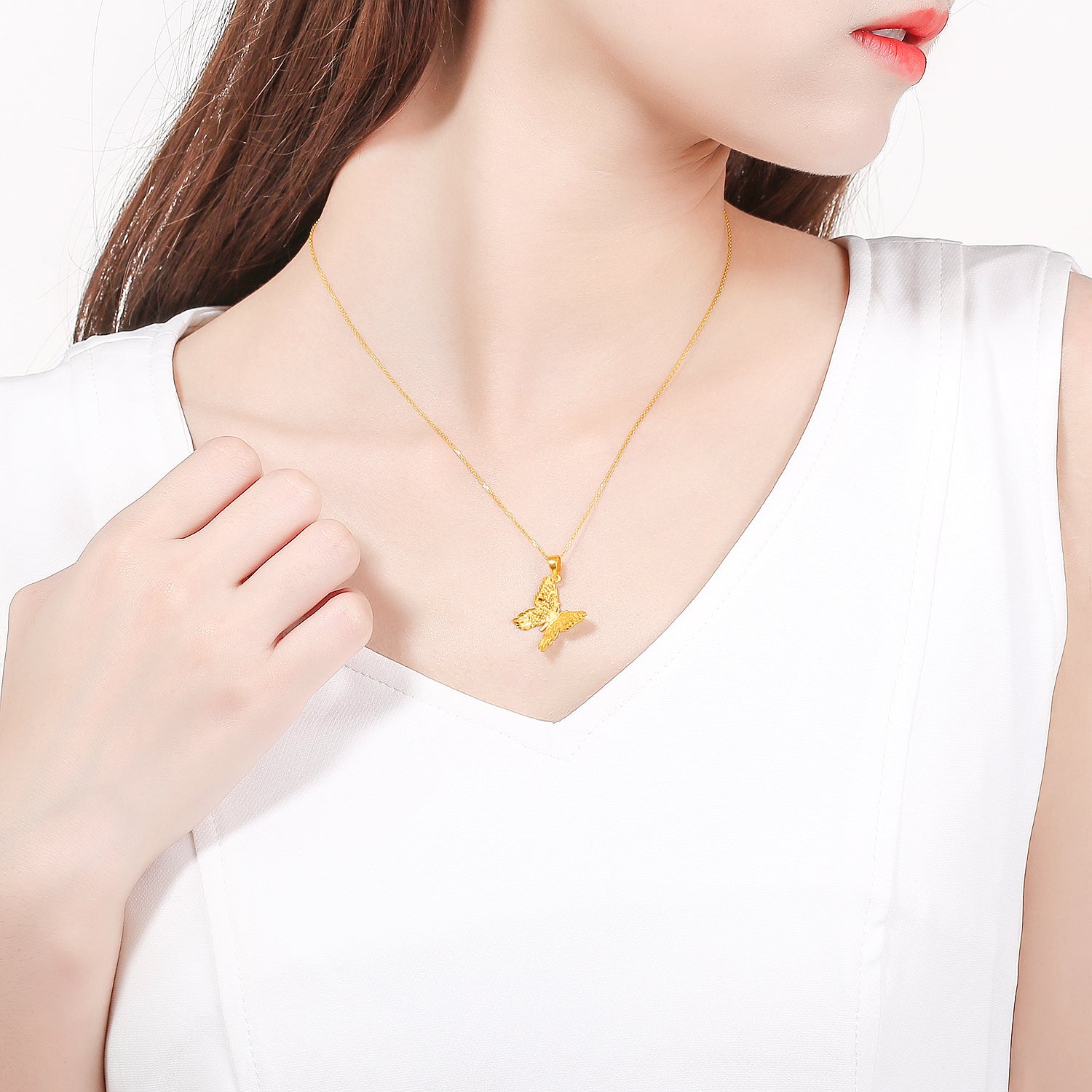 999 24K Gold Pendant Butterfly 1.5-1.8g AA044214
