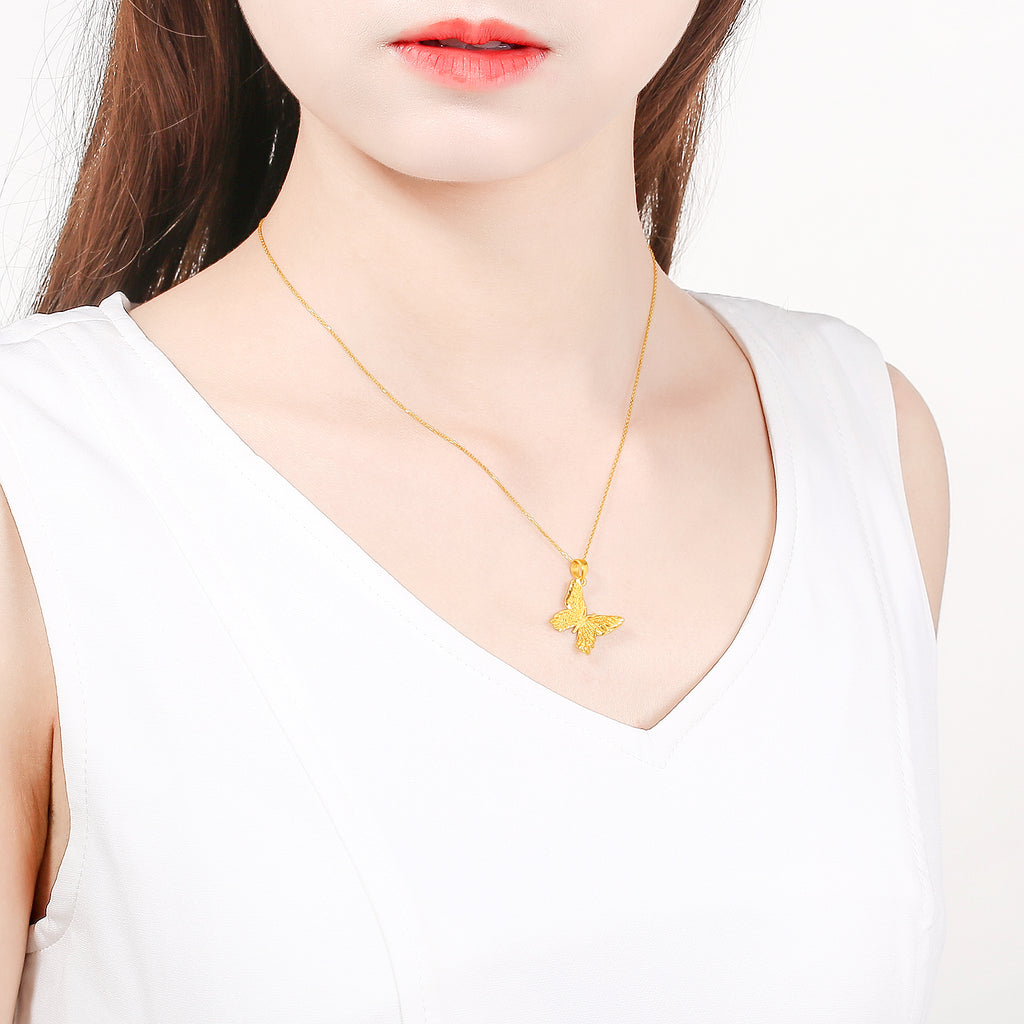 999 24K Gold Pendant Butterfly 1.5-1.8g AA044214