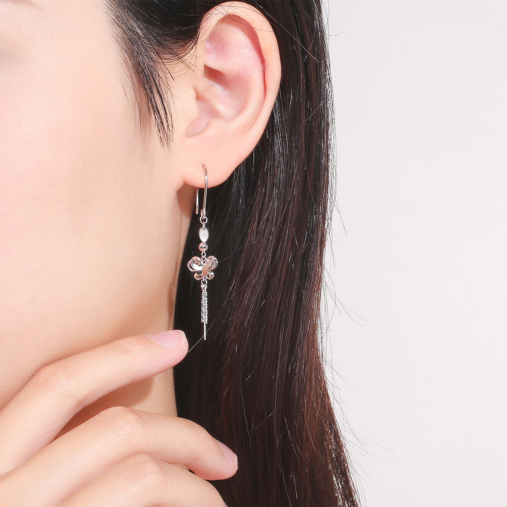 950 Platinum Earrings Butterfly 2.8-3.2g PT094770