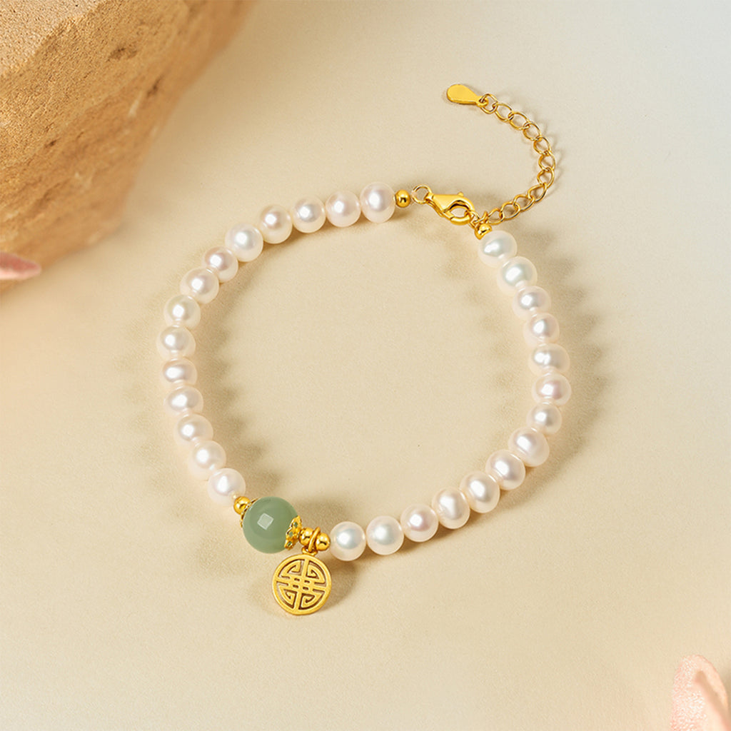 S925 Sterling Silver Chain Bracelet Pearl Heitian Jade 1.1-2.1g 17-23cm X0711994
