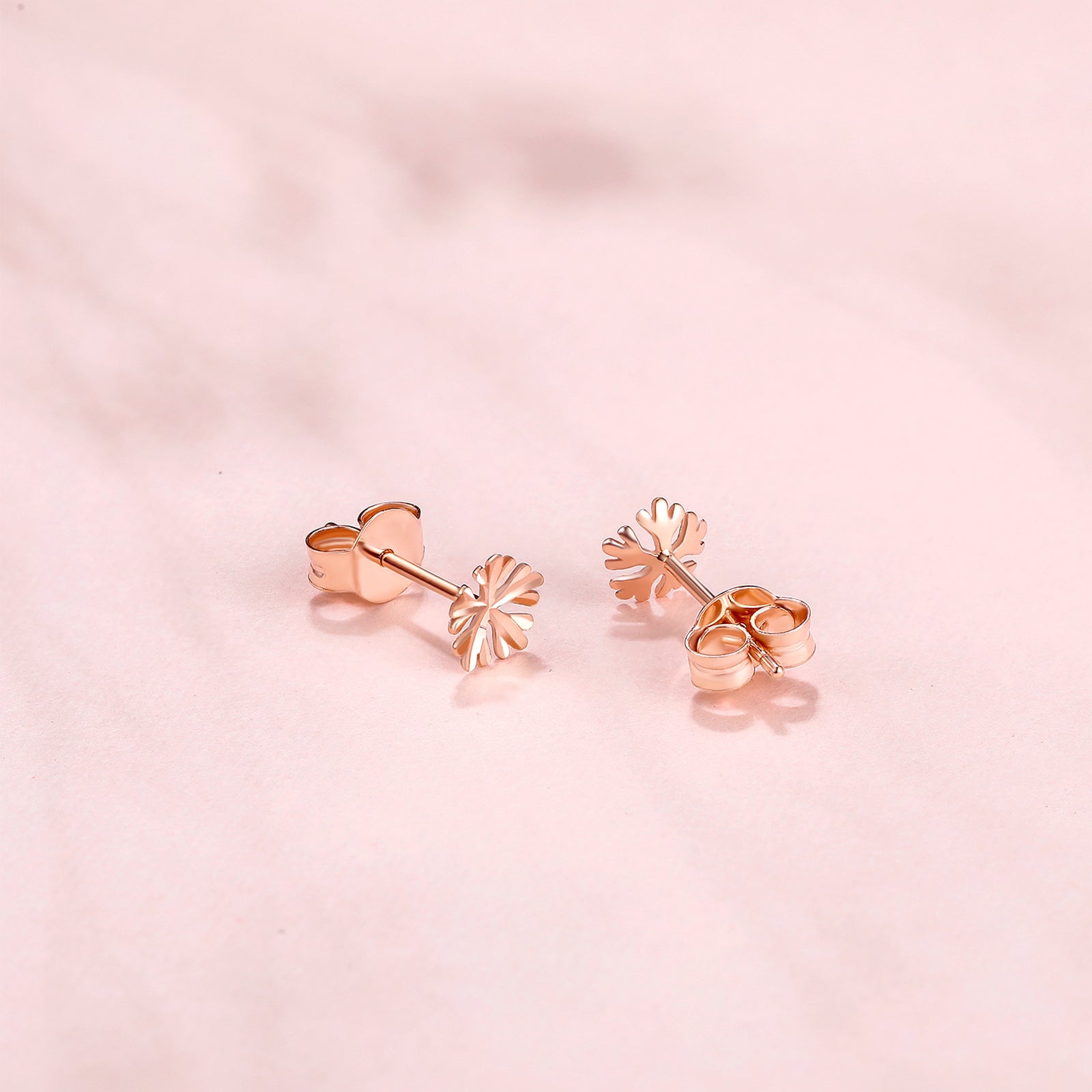 18K Rose Gold Earrings Flower 0.5-0.8g KI094628