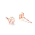 18K Rose Gold Earrings Flower 0.5-0.8g KI094628