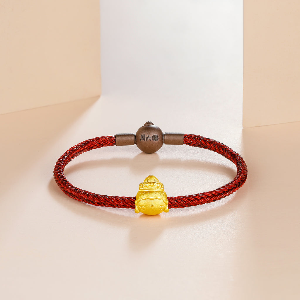   24K Gold Charm Bracelet              Akasagarbha Bodhisattva 1.2-1.4g AD165369