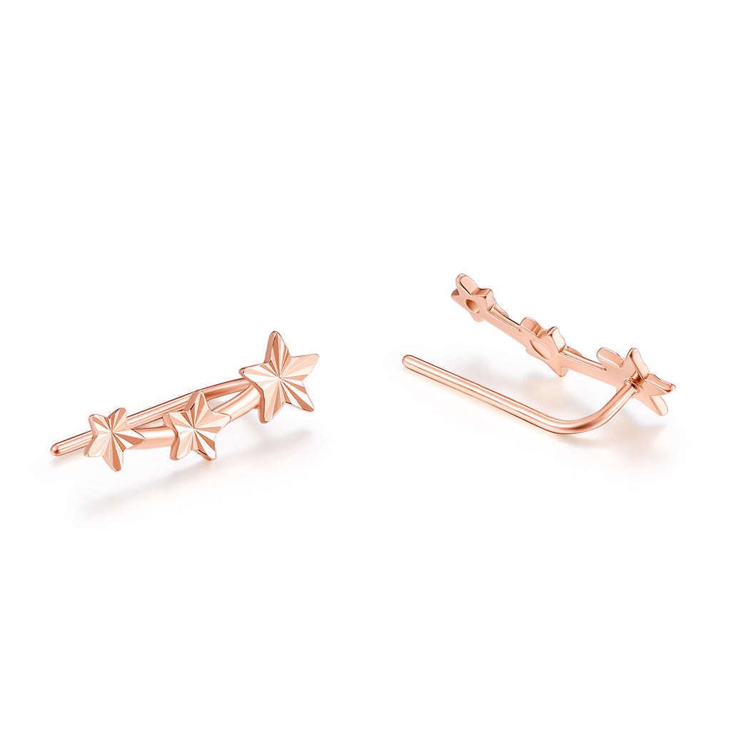 18K Rose Gold Earrings Star 0.7-1g KI094612