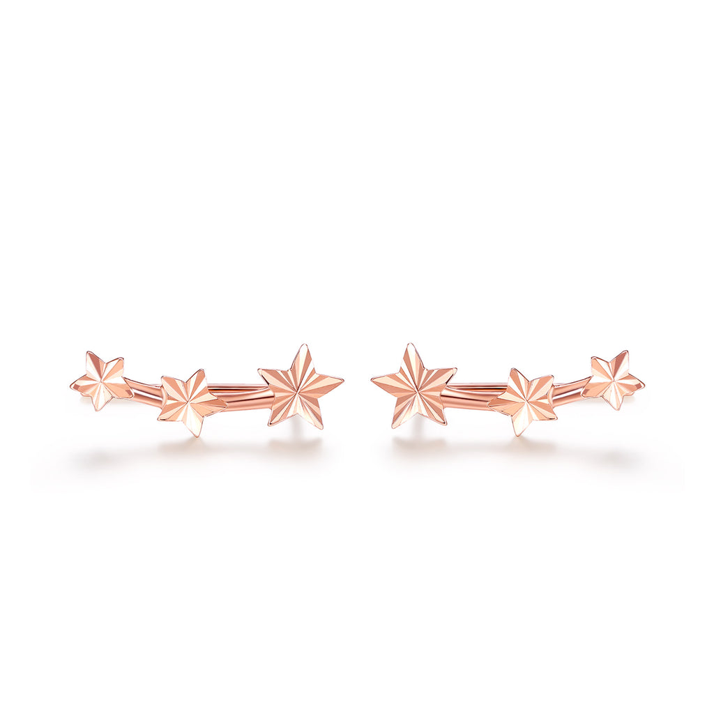 18K Rose Gold Earrings Star 0.7-1g KI094612