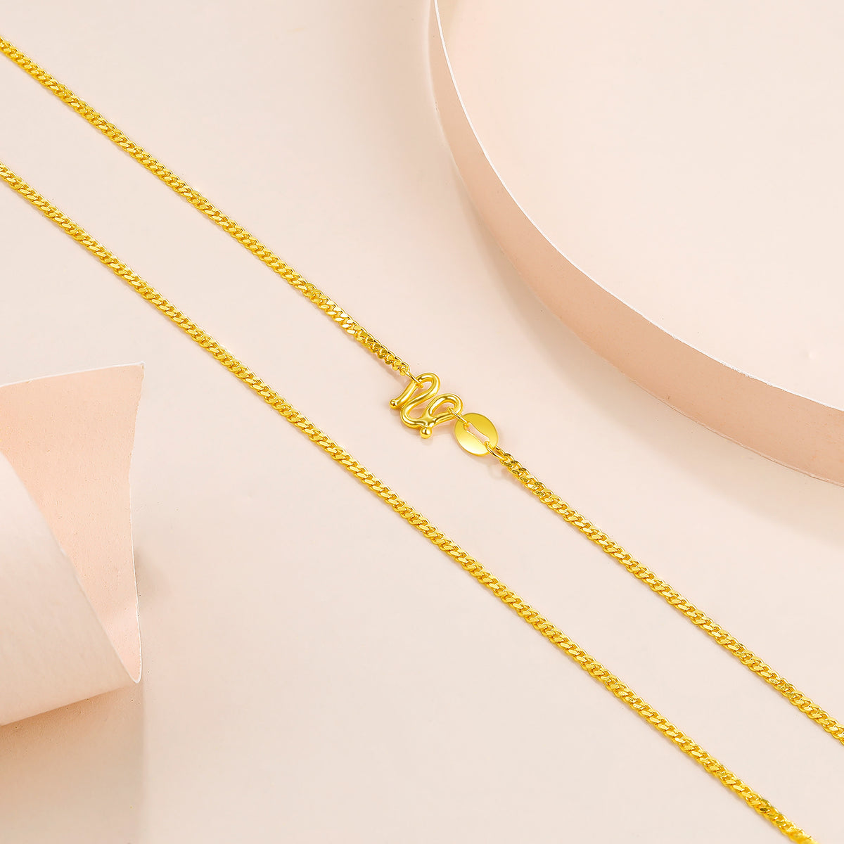 999 24K Gold Necklace 3.4-3.8g AA050784