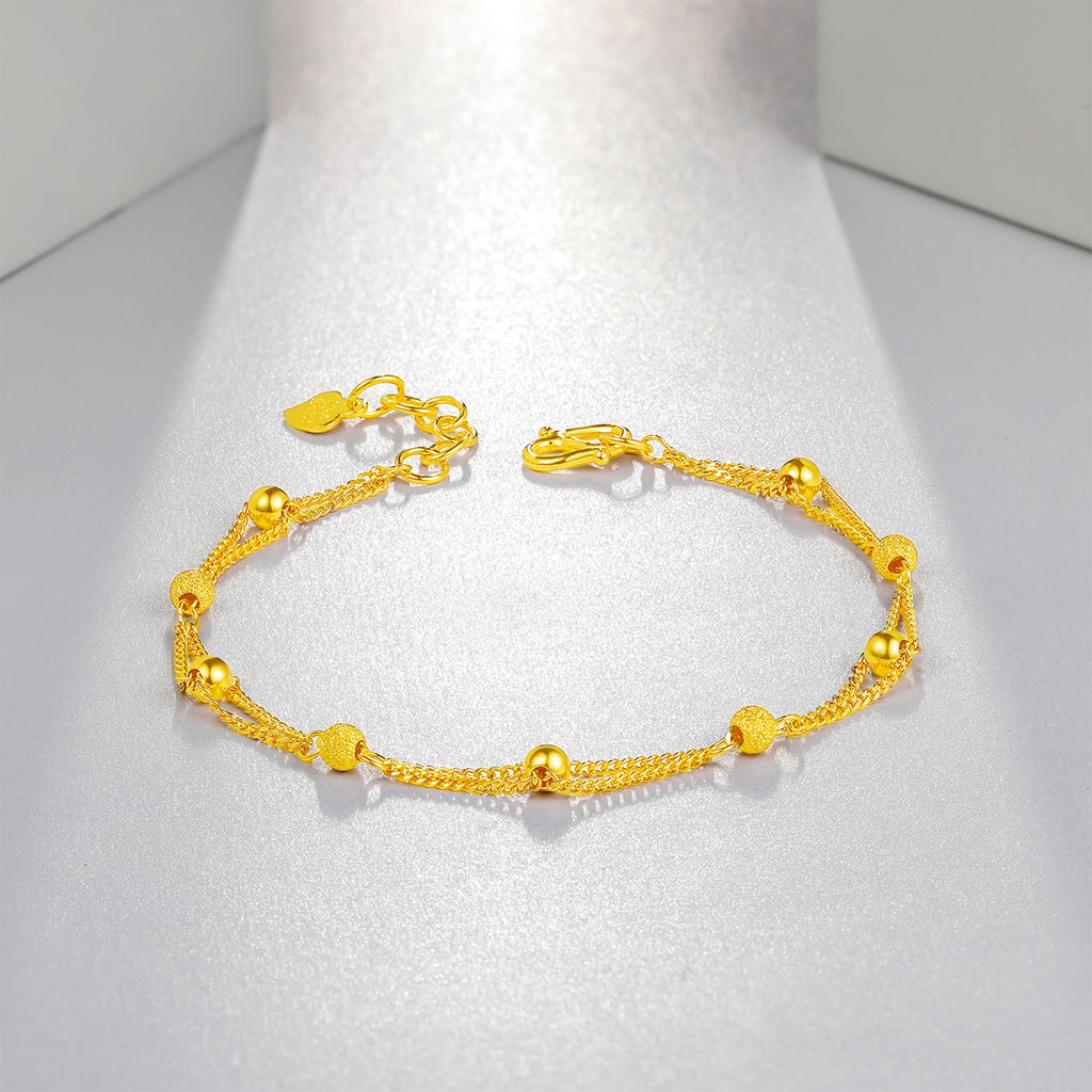 999 24K Gold Chain Bracelet 4.3-4.8g AB073447