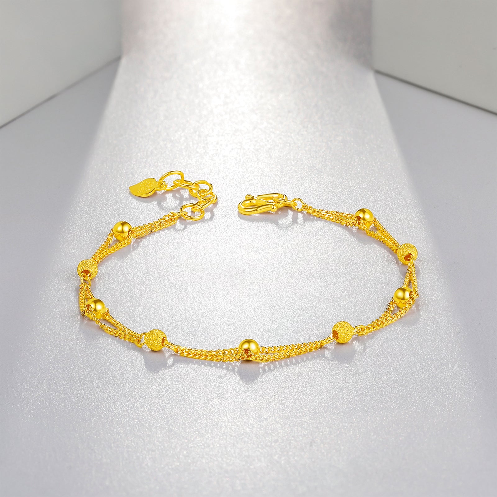 999 24K Gold Chain Bracelet 4.3-4.8g AB073447