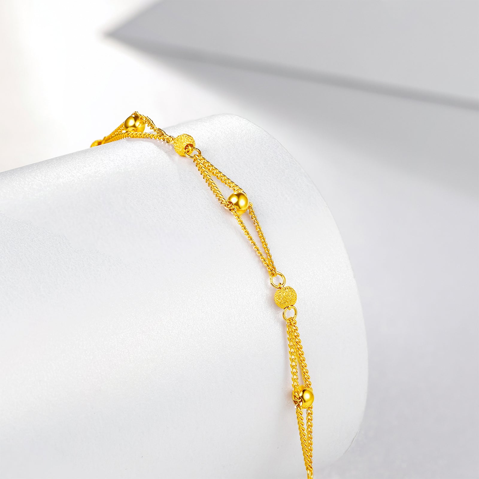 999 24K Gold Chain Bracelet 4.3-4.8g AB073447
