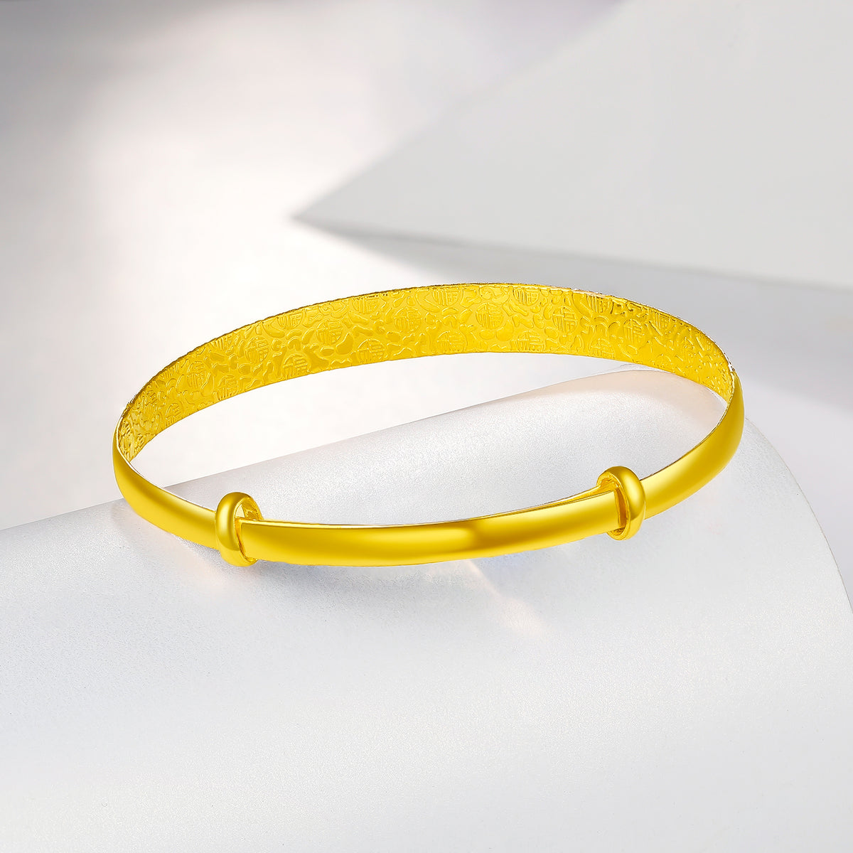 999 24K Gold Bangle Bracelet Dragon Phoenix 20-22g AA103615