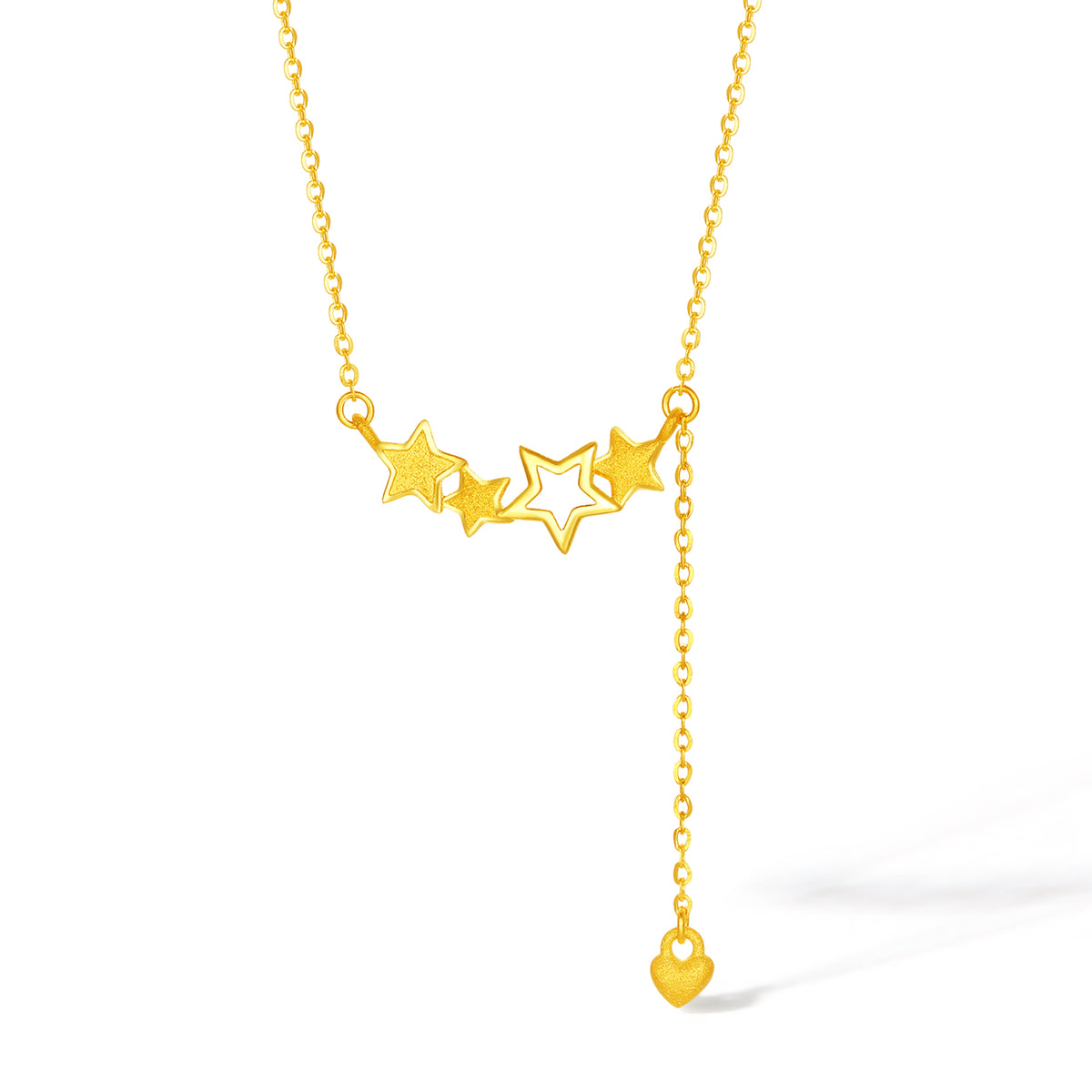 "Fantasy Forest" 999 24K Gold Pendant Necklace Star 3.4-3.7g A0613875