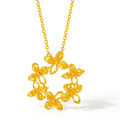 "Annie's Garden" 24K Gold Pendant Necklace Flower 3.8-4.1g A0613022
