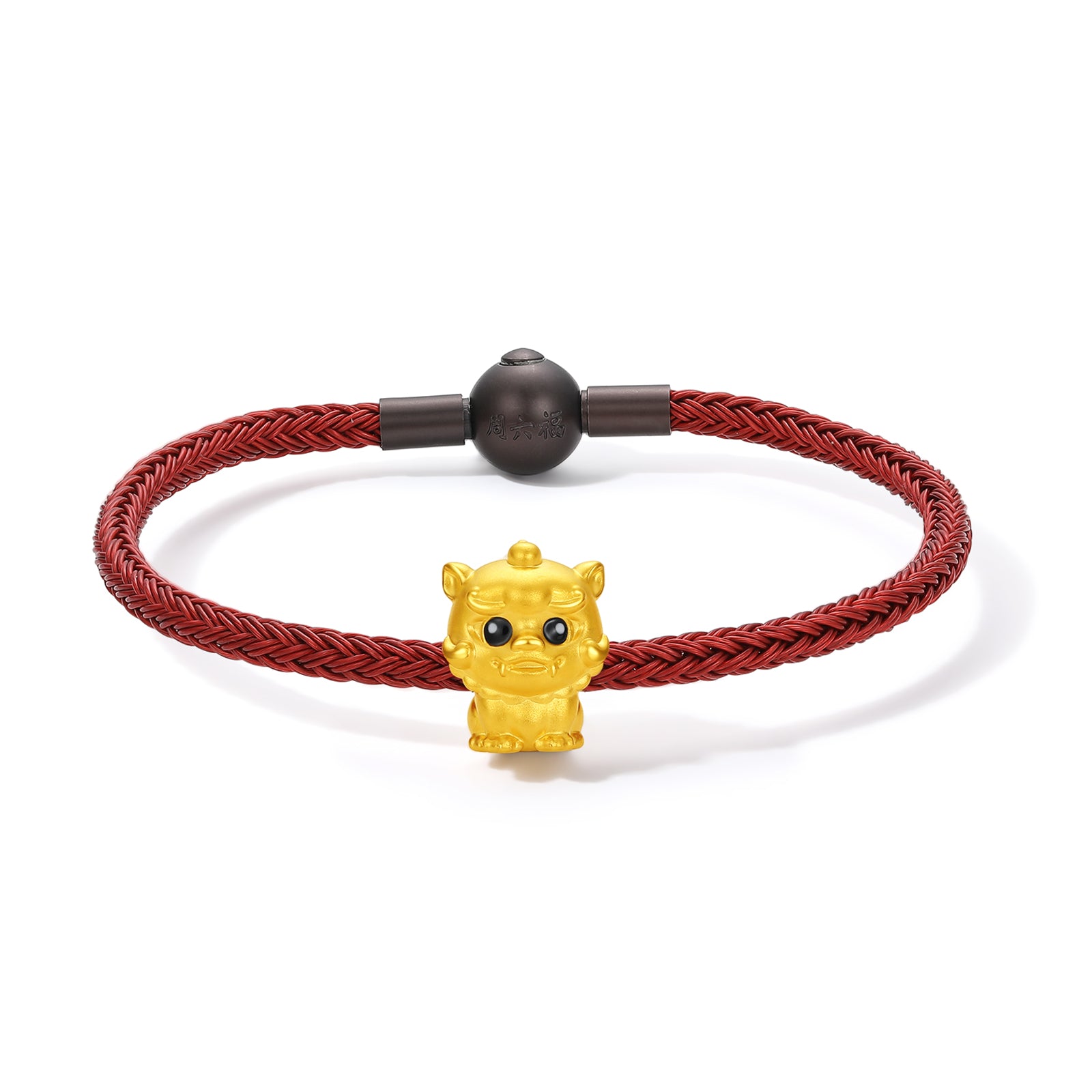 Jiuhua Mountain' 24K Gold Charm Bracelet Ksitigarbha's Mount Diting 17cm & 19cm A1614673