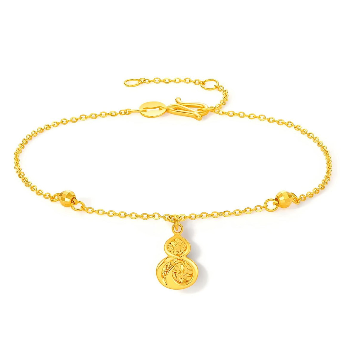 "Chinese Zodiac Horse" 24K Gold Chain Bracelet Horse 1.9-2.3g A0723994