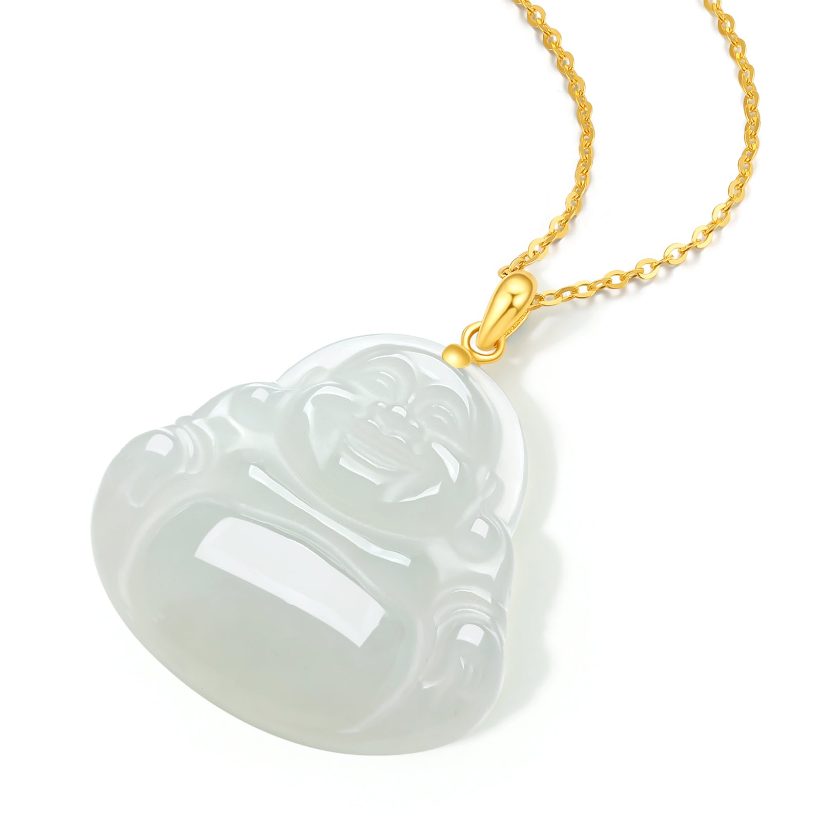 999.9 24K Gold Pendant Heitian Jade 0.25-0.45g Maitreya Buddha Y0411122