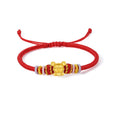 "Chinese Zodiac" 24K Gold String Bracelet Chinese Zodiac 0.35-0.55g