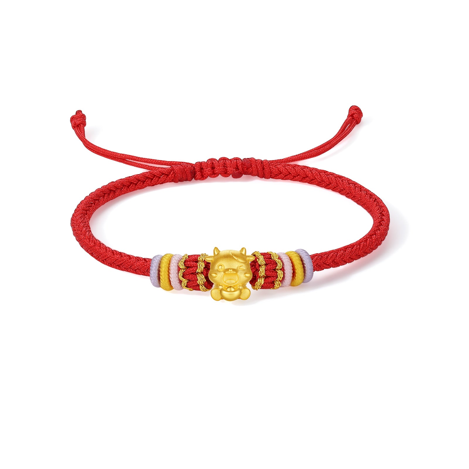"Chinese Zodiac" 24K Gold String Bracelet Chinese Zodiac 0.35-0.55g