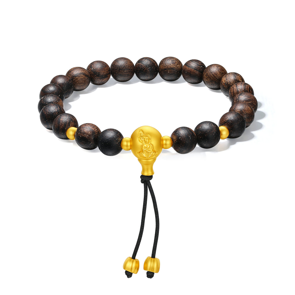 九華山' 24K金珠手鍊 木珠 地藏菩薩 A1914668